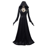 Resident Evil Village Witch Bela Hexe Bela Dimitrescu Schwarz Kleid Cosplay Kostüm